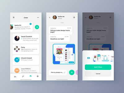 Chat-App attachment app chat chat app clean concept design figma minimal ui ux web