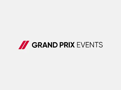 Grand Prix Events Logo branding design icon logo type typography vector
