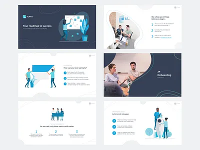 Alpha Onboarding Deck employee presentation illustration keynote onboarding onboarding illustration onboarding presentation presentation principles team work team work illustration workflow