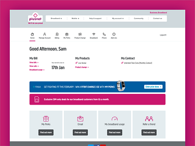 New Member Centre with - Fitbit dashboard design ui ux