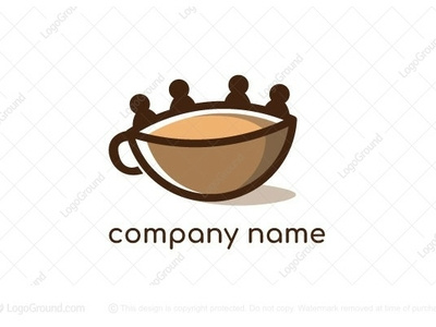 Friends Coffee logo for sale cafe cafe logo coffee coffee cup coffee logo coffee mug cup cup of coffee drink family friend friends mug people