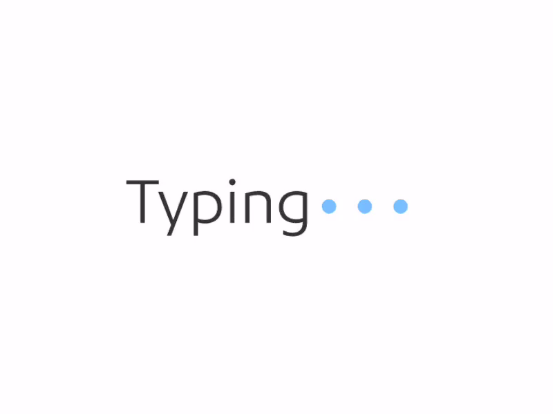 Typing... blue design dots dribbble simple type