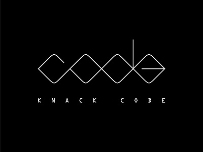 Knack Code design illustration line logo typography vector