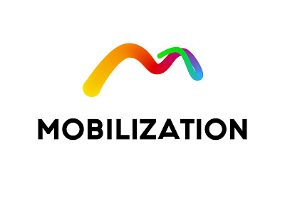 Mobilization branding colorful design illustration logo typography vector