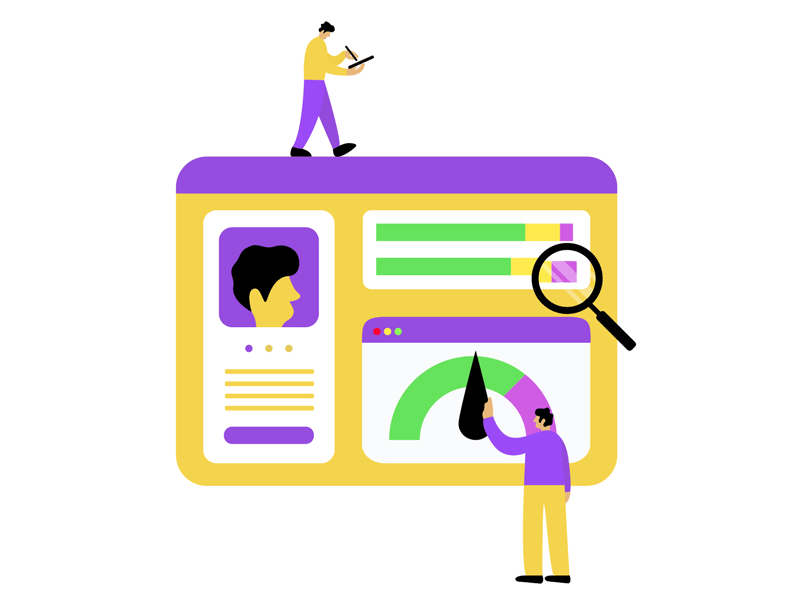 Weekdays of UX researchers. animation design illustration illustrator ui vector web website