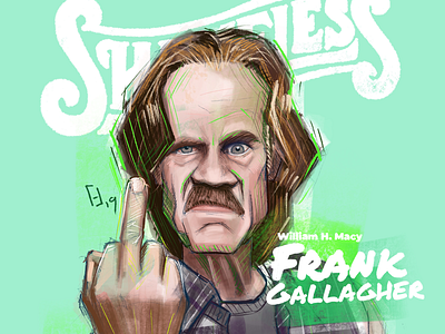 Portraits 9/50 digital illustration drawing fan art frank gallagher illustration portrait shameless