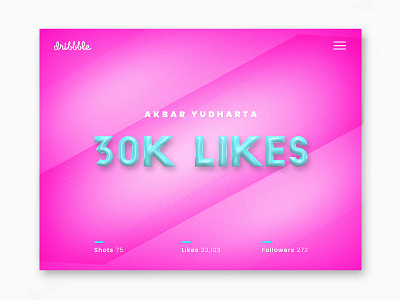 30,000 Likes app branding dashboard dribbble flat design gradient icon identity illustration invitation kit landing page landing page likes onboarding typography ui ux vector web