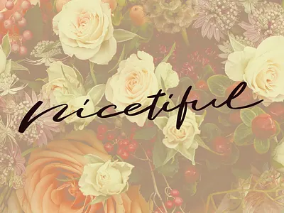 Nicetiful calligraphy cursive font font lettering typhography