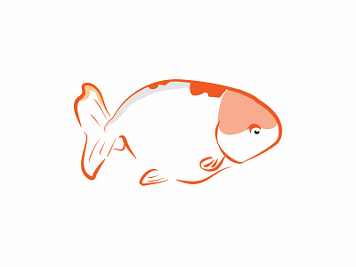 GoldFish Calligraphy (1st Attempt) animal calligraphy goldfish vector