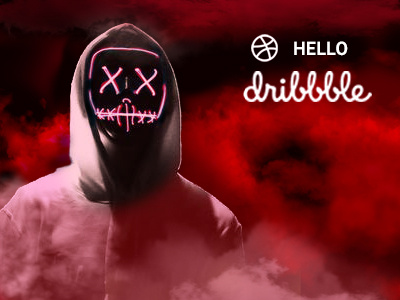 Hello Dribble design digital 2d digitalpainting editing illustration logo