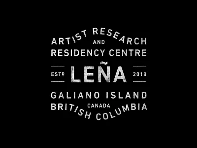 Leña badge branding typography