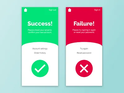 Daily UI #011 Message Success + Error Outcome Screens 011 dailyui dailyui 011 message message screen outcome screen