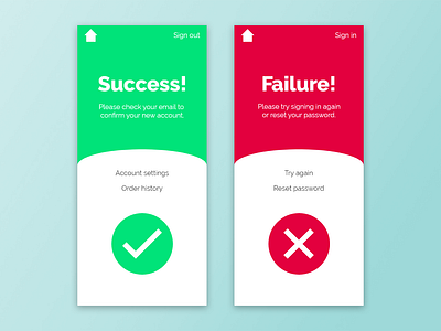 Daily UI #011 Message Success + Error Outcome Screens 011 dailyui dailyui 011 message message screen outcome screen