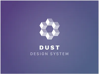 Dust Design System cubes design system dust geometric illustrator logo purple
