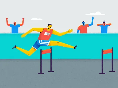 Run You Random Guy, Run! graphic design illustration run vector