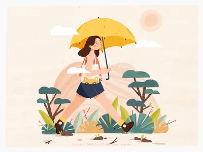 女孩-Girl (1) girl illustration 插图，插画，illustration