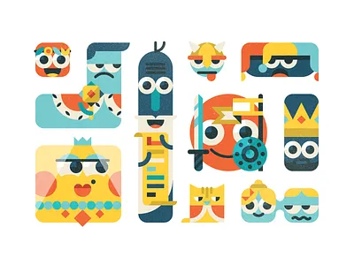 Worms kingdom cat crown flower helmet jester king kingdom shield sword twins worm