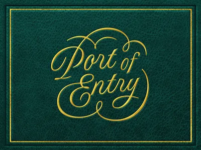Port of Entry Logotype lettering logo design logotype monogram type typography