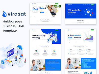 Virasat - Multipurpose Business Html Template agency blog bootstrap business corporate creative ecommerce html5 intro multi page multi purpose one page portfolio responsive wedding