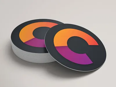 Clark Coaster Mockup branding clark clark communications coaster design coasters letter c mockup sticker mule