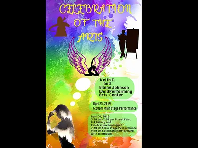 Celebration of the Arts Poster design flat graphic design illustration poster typography vector