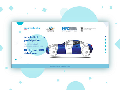 Automechanika Dubai 2019 auto automechanika car dubai layout minimalistic promotional transport website