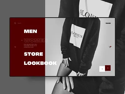 ABrand brand clean concept dark details fashion interaction interface landing layout lookbook minimal modern photograhy shop typogaphy ui ux website