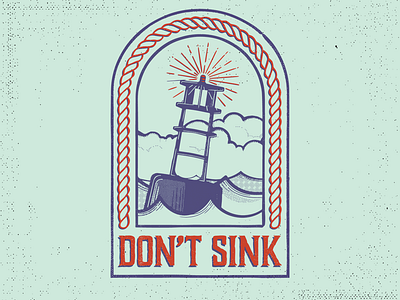 Don't Sink badge beer beer art beer branding branding brewery design illustration logo tshirt design vector