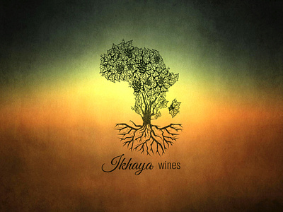 Ikhaya Wines africa grapes ikhaya illustration logo tree wine