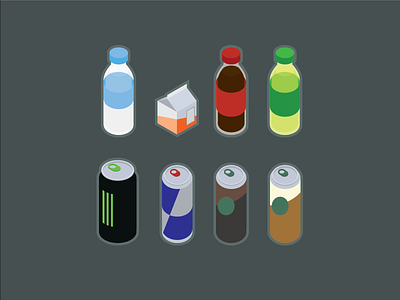 Isometric Bevs beverages drinks isometric