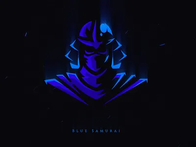 Blue Samurai Mascot after effects dark design illustration logo mascot mascot logo