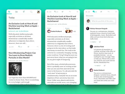 Linkletter App articles bookmarking app comments community discussion mobile app mobile app design pocket product hunt read it later social app social bookmarking social reading ui ux ui ux design ui ux designer ux design visual design web app web app design