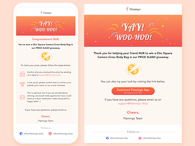 Email template design after a game WIN advertise advertising app download banner branding design ecommerce email graphic design icon illustration interface promotion socialmedia uidesign