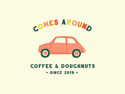 Comes Around beverage brand brand identity branding cafe cafe branding design food and drink graphic design hand lettering illustration type typography