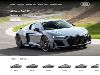 Audi Site audi car app cars daily dailyui dailyui 002 design ui ui ux design ui 100 uxdtechnologies