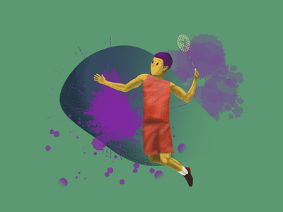 badminton illustration art