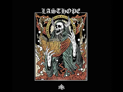 LASTHOPE art artwork band band merch bandmerch blackmetal clothing design deathmetal design drawing illustration logo merch merch design merchandise metal music music album shirtdesign skull