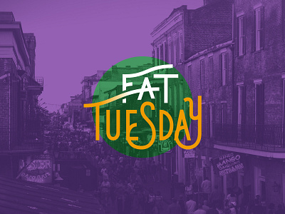 FAT TUESDAY cajun fat tuesday hand lettering lettering ligatures louisiana mardi gras new orleans nola type typography