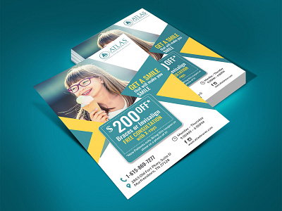 Atlas Orthodontics Flyer Design ad advertise advertisement atlas branding business card design fab flyer flyer flyer design flyers illustration post card