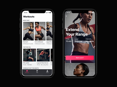 The Workout app application feed fitness interaction interface ios log in mobile sport ui ux web weight workout