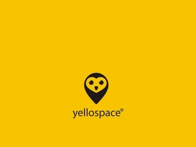 Owl 2 bird design illustration logo owl logo pet care yellow owl yellow space