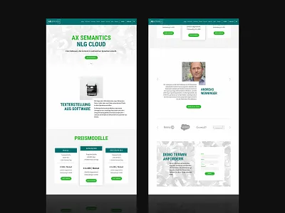 AX Semantics Relaunch Layout concept design relaunch webdesign