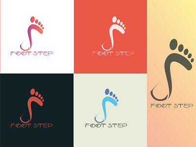 Foot Step logo app logo branding business logo company logo design fashion logo flat foot logo identity logo logo 3d logo a day shoes logo step logo typography vector
