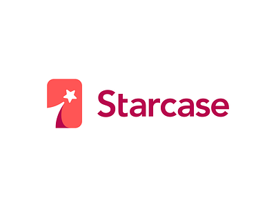 Simple logo - Starcase brand branding cases dalius stuoka design dynamic icon icons identity illustration logo mark negative space phone phone case simple logo sky space star ui