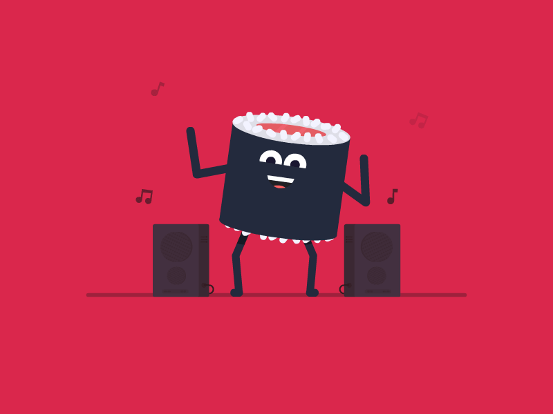 Sushi dance chopsticks dance dance party eat food framesequence music sushi