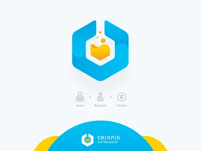 Celonis UX Research Logo app brand branding celonis clean design flat icon identity illustration logo minimal mining processmining typography ui vector website