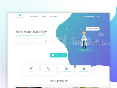 Travel Health illustration photoshop uidesign web