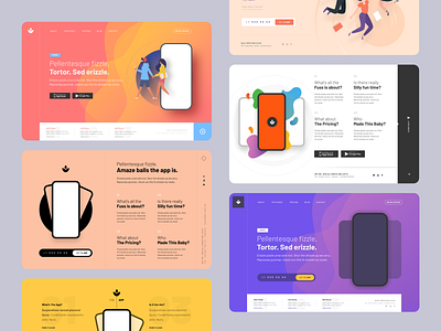 Landing Page Kit for Figma app buy download figma kit landing resource template web