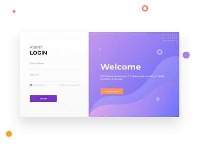 Agent Login Page illustration login login form login page signin sketch ui web