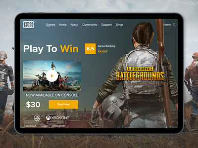 Pubg Game UI Design creative creative design design game ui design landign page logo pubg game ui design ui ui ux design ui ux designer uidesign ux design webdesign